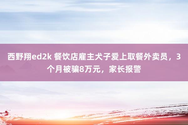 西野翔ed2k 餐饮店雇主犬子爱上取餐外卖员，3个月被骗8万元，家长报警