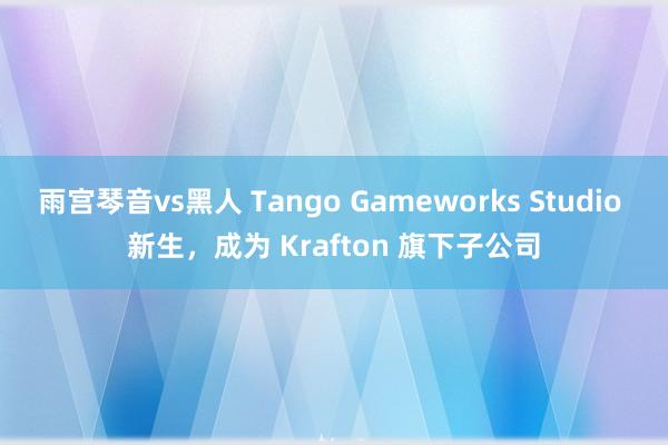 雨宫琴音vs黑人 Tango Gameworks Studio 新生，成为 Krafton 旗下子公司