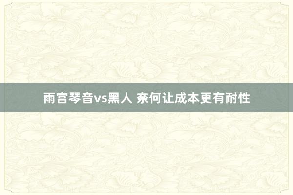 雨宫琴音vs黑人 奈何让成本更有耐性
