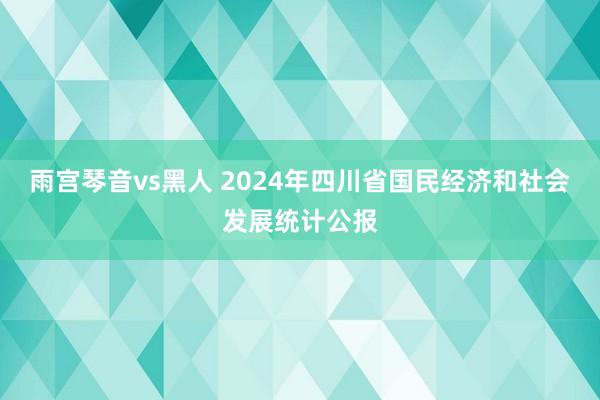 雨宫琴音vs黑人 2024年四川省国民经济和社会发展统计公报