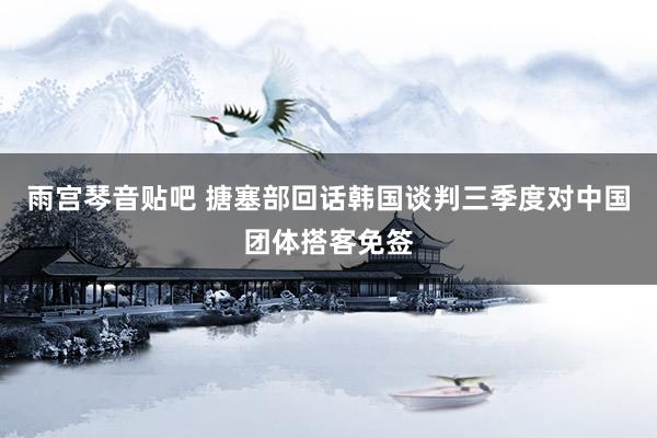 雨宫琴音贴吧 搪塞部回话韩国谈判三季度对中国团体搭客免签