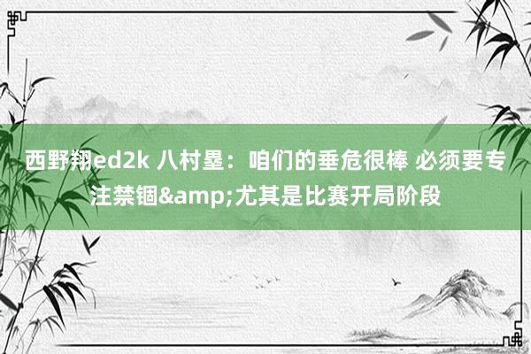 西野翔ed2k 八村塁：咱们的垂危很棒 必须要专注禁锢&尤其是比赛开局阶段