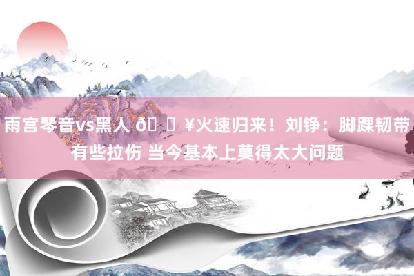 雨宫琴音vs黑人 🔥火速归来！刘铮：脚踝韧带有些拉伤 当今基本上莫得太大问题