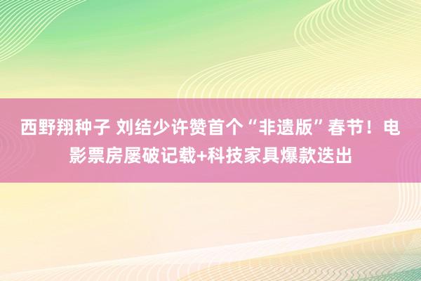 西野翔种子 刘结少许赞首个“非遗版”春节！电影票房屡破记载+科技家具爆款迭出