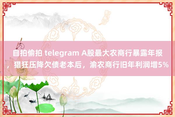 自拍偷拍 telegram A股最大农商行暴露年报，猖狂压降欠债老本后，渝农商行旧年利润增5%