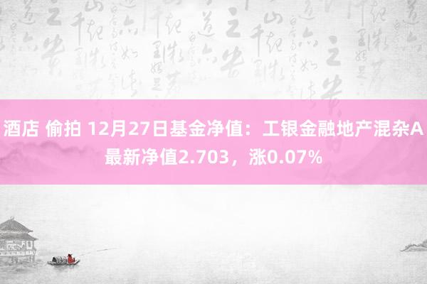酒店 偷拍 12月27日基金净值：工银金融地产混杂A最新净值2.703，涨0.07%