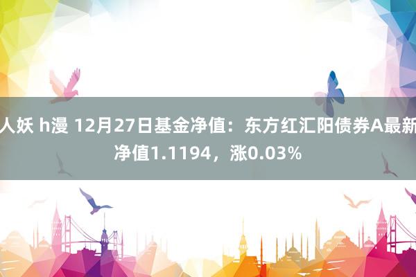 人妖 h漫 12月27日基金净值：东方红汇阳债券A最新净值1.1194，涨0.03%