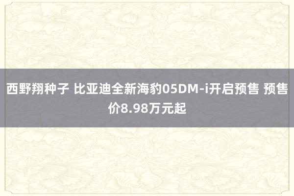 西野翔种子 比亚迪全新海豹05DM-i开启预售 预售价8.98万元起