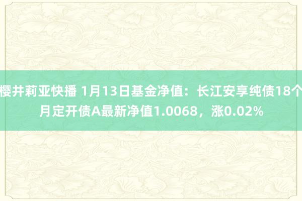 樱井莉亚快播 1月13日基金净值：长江安享纯债18个月定开债A最新净值1.0068，涨0.02%