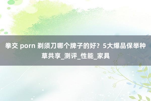 拳交 porn 剃须刀哪个牌子的好？5大爆品保举种草共享_测评_性能_家具