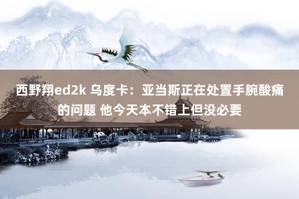 西野翔ed2k 乌度卡：亚当斯正在处置手腕酸痛的问题 他今天本不错上但没必要