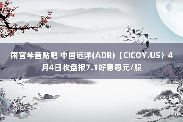 雨宫琴音贴吧 中国远洋(ADR)（CICOY.US）4月4日收盘报7.1好意思元/股