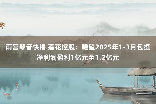 雨宫琴音快播 莲花控股：瞻望2025年1-3月包摄净利润盈利1亿元至1.2亿元