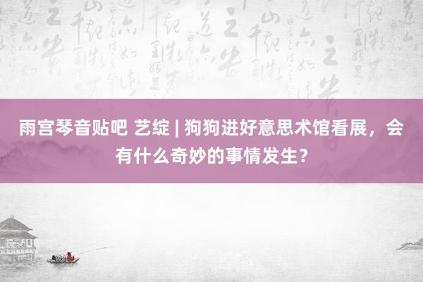 雨宫琴音贴吧 艺绽 | 狗狗进好意思术馆看展，会有什么奇妙的事情发生？