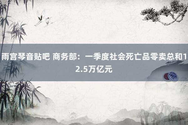 雨宫琴音贴吧 商务部：一季度社会死亡品零卖总和12.5万亿元