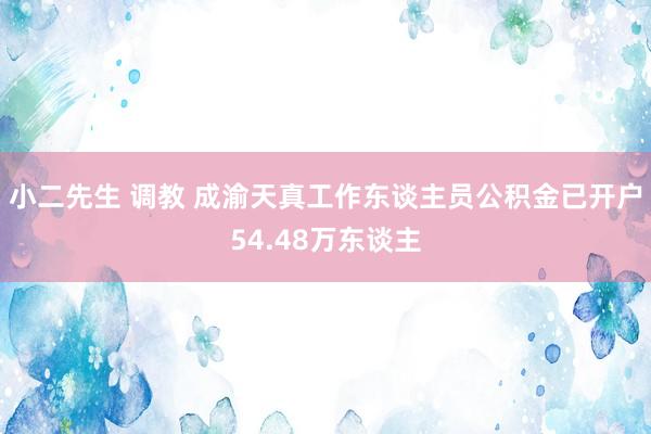 小二先生 调教 成渝天真工作东谈主员公积金已开户54.48万东谈主