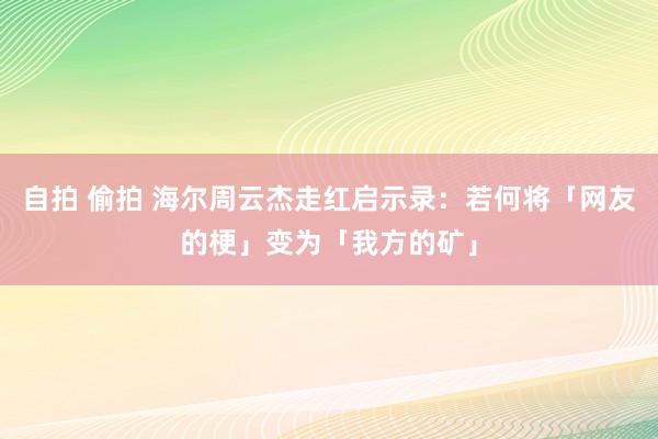自拍 偷拍 海尔周云杰走红启示录：若何将「网友的梗」变为「我方的矿」