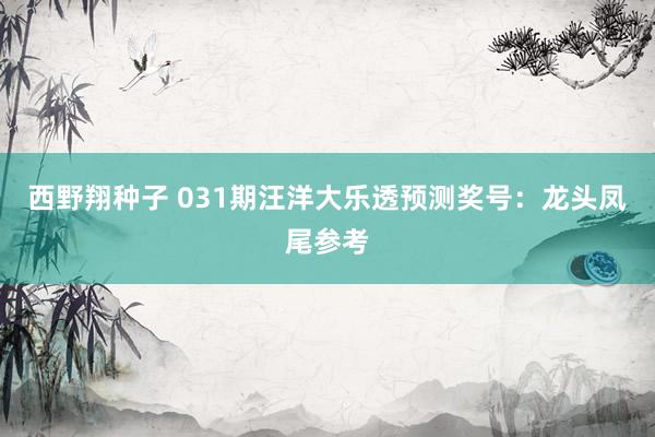 西野翔种子 031期汪洋大乐透预测奖号：龙头凤尾参考